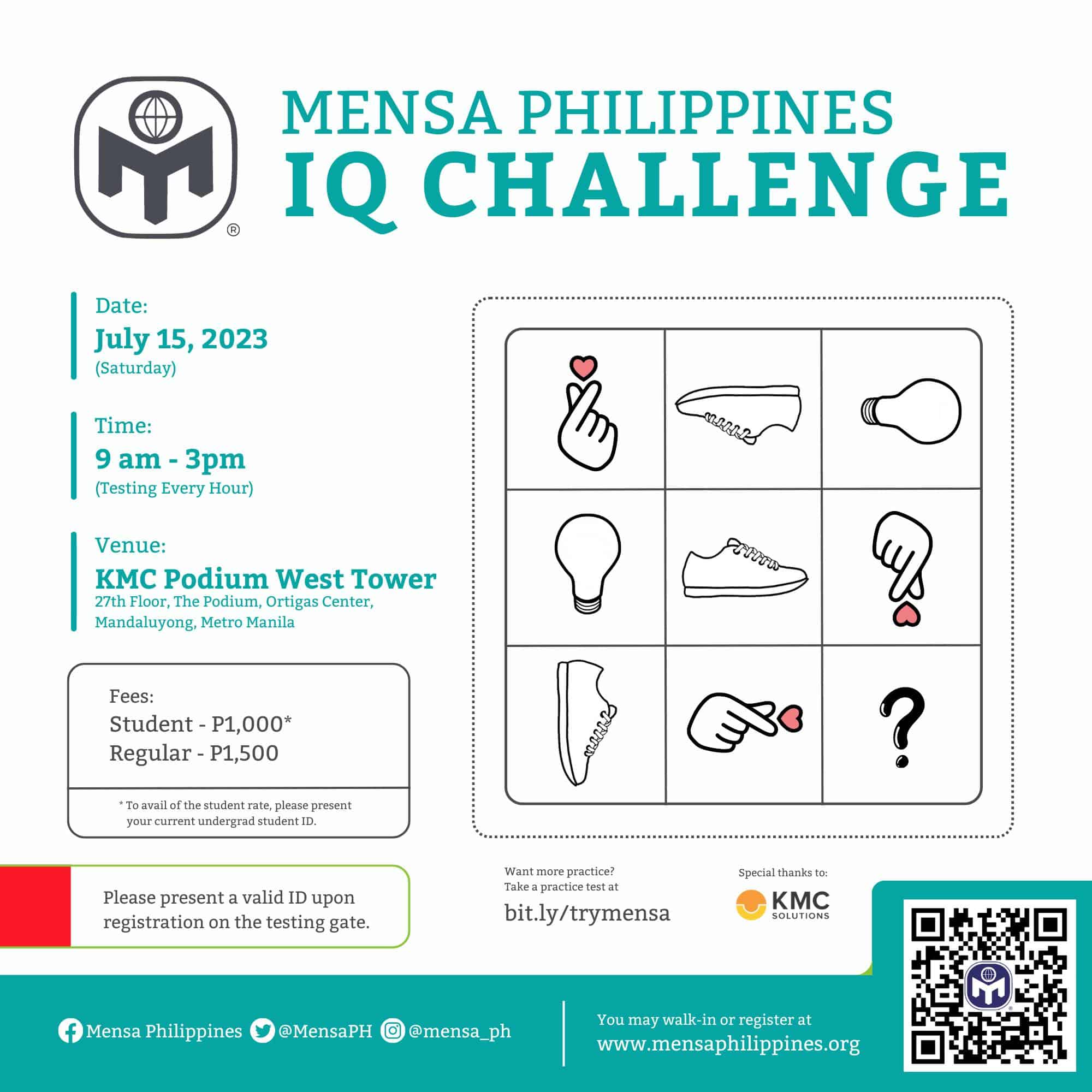 The Next Mensa IQ Challenge is on July 15, 2023! – Mensa Philippines